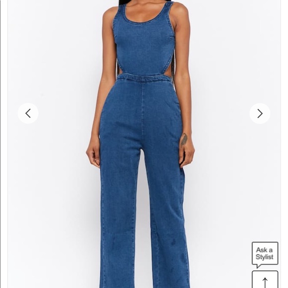forever new denim jumpsuit
